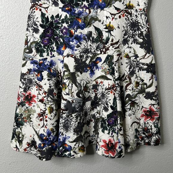 Rebecca Taylor Garden Matelasse Dress Size 6 Mini Fit & Flare Multi Sleeveless - Picture 4 of 10